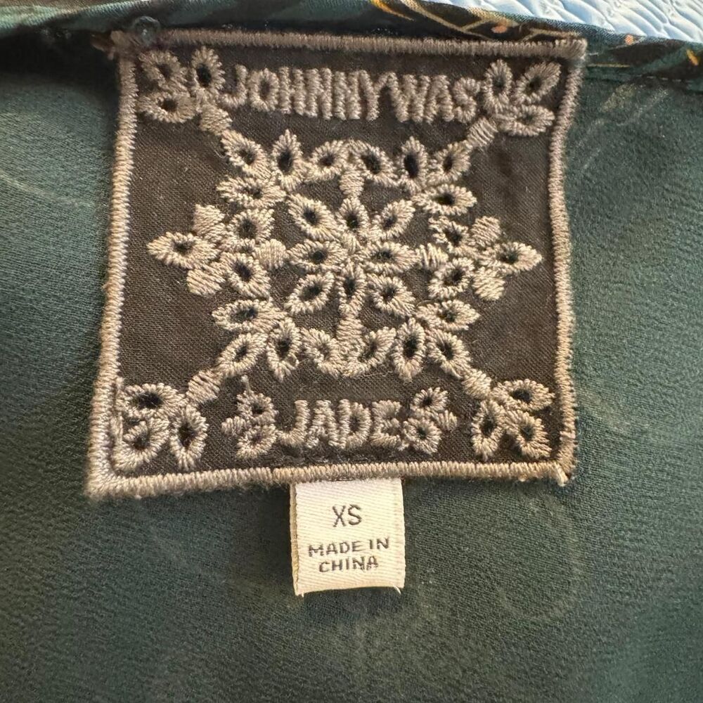 Johnny Was Jade Women's Marzanna Green Paisley Mini 100% Silk Dress XS - Picture 7 of 8